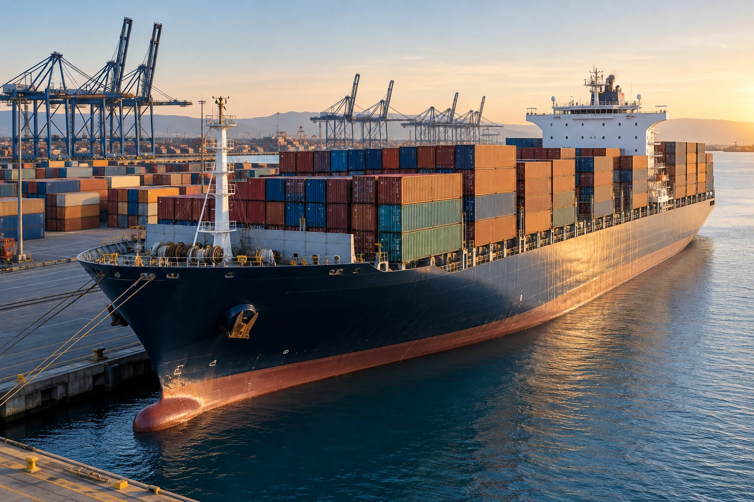 Illustrative cargo ships application