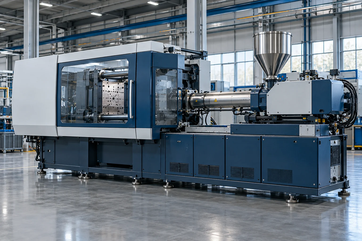 Illustrative injection molding machines application